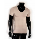 Diepe V-hals T-shirt Beach Club Sand