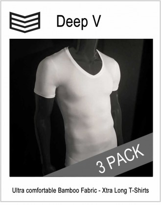 Diepe V-hals T-shirts 3-Pack 