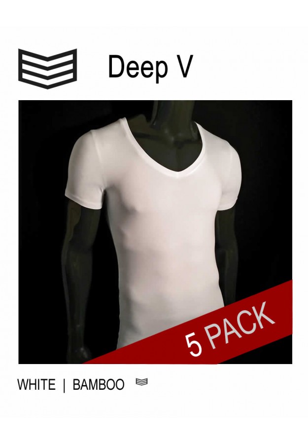 T shirt extra diepe v hals mannen best sale