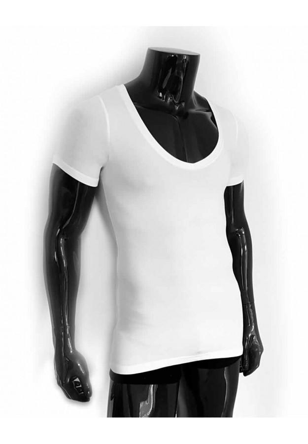 Extra Deep V Neck Bamboo T Shirt 3V Underwear