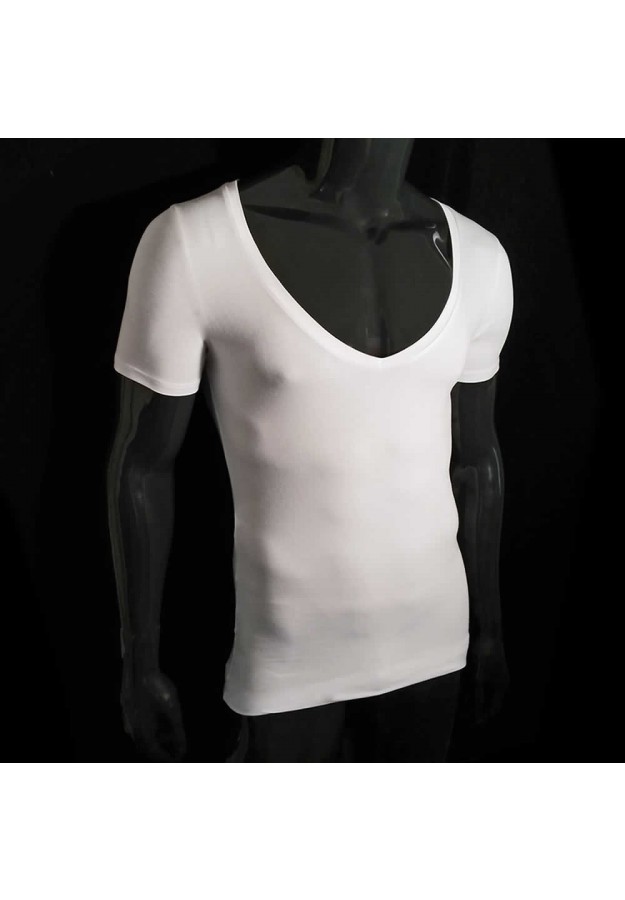 Extra Deep V Neck Bamboo T-Shirt > 3V Underwear