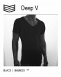 Bamboo Deep V T-Shirt, Black