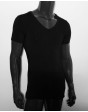 Bamboo Deep V T-Shirt | Black | 3V Underwear