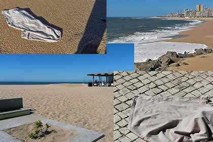 Productie van nieuwe kleur 3V Underwear op strand in Portugal